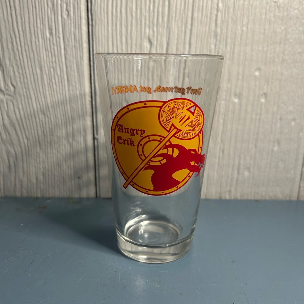 Angry Erik Brewing Beer Pint Glass